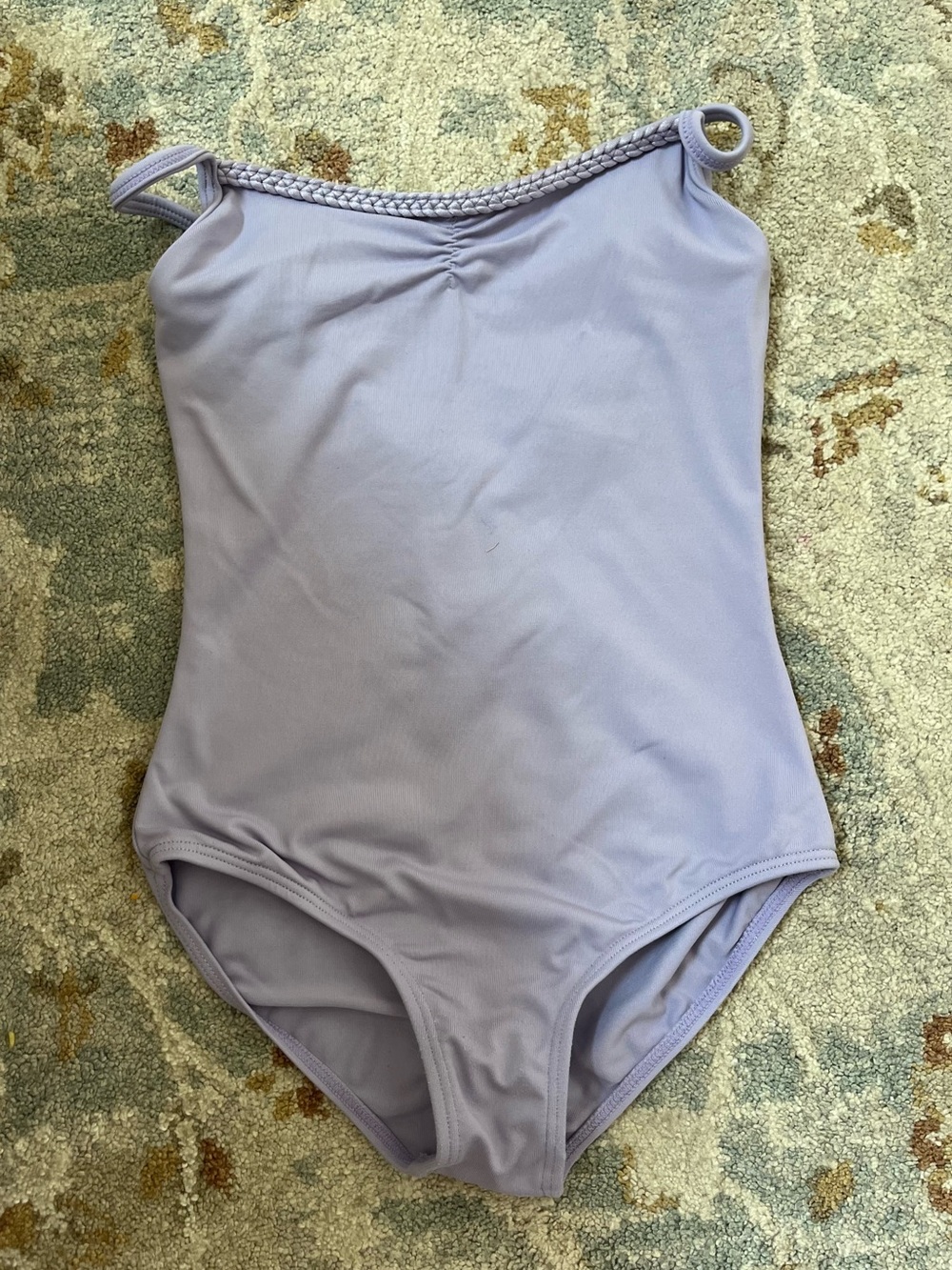 Mirella Lavender Braided-Strap Dance Leotard